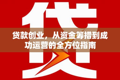 达州贷款创业，从资金筹措到成功运营的全方位指南