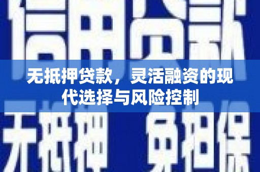 达州无抵押贷款，灵活融资的现代选择与风险控制
