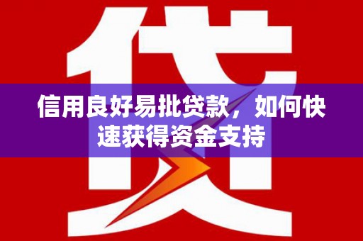 达州信用良好易批贷款，如何快速获得资金支持
