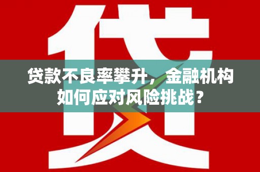 达州贷款不良率攀升，金融机构如何应对风险挑战？