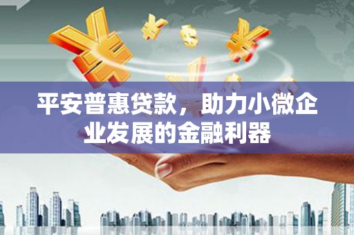 达州平安普惠贷款，助力小微企业发展的金融利器